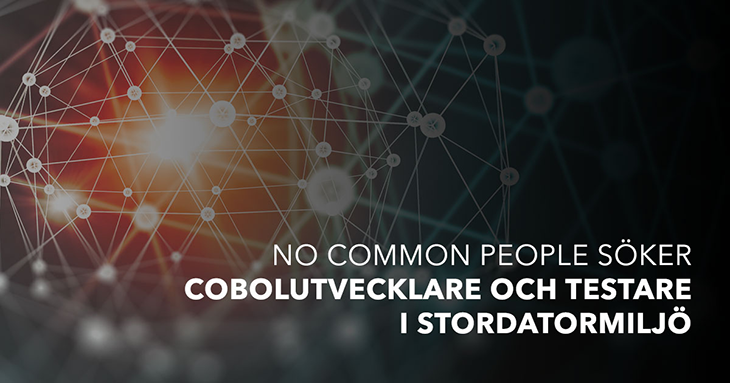 No Common People söker Cobolutvecklare och testare i stordatormiljö